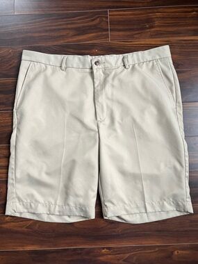 Greg Norman Collection Khaki Dress Pants - Beige with Multicolor Logo